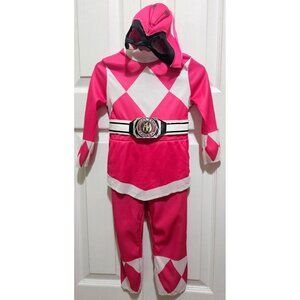 Power Rangers Pink Ranger Toddler Costume 2T Belt Soft Mask Girls Halloween